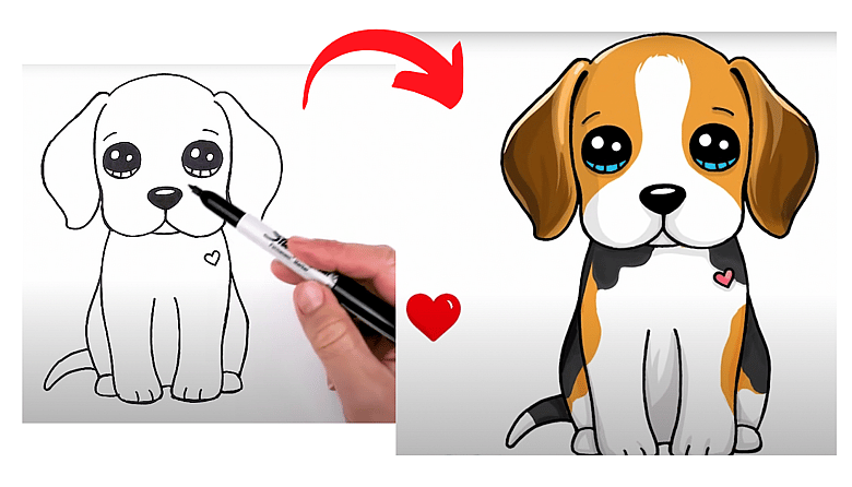 How To Draw A Beagle